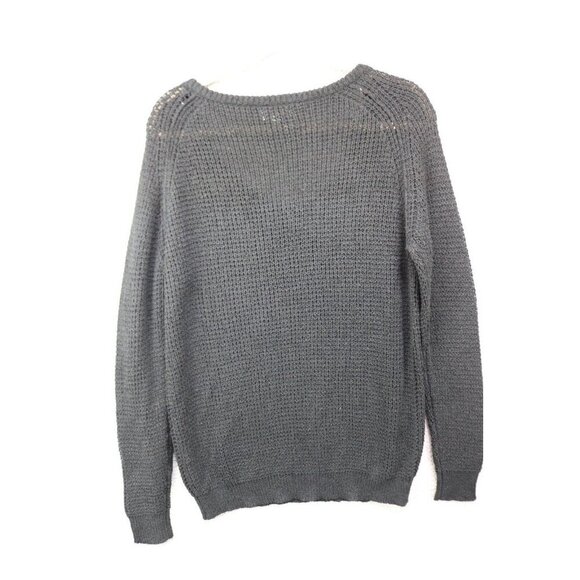 Umgee USA Black Open Knit Long Sleeve Sweater Tunic-Size Large - Picture 6 of 8